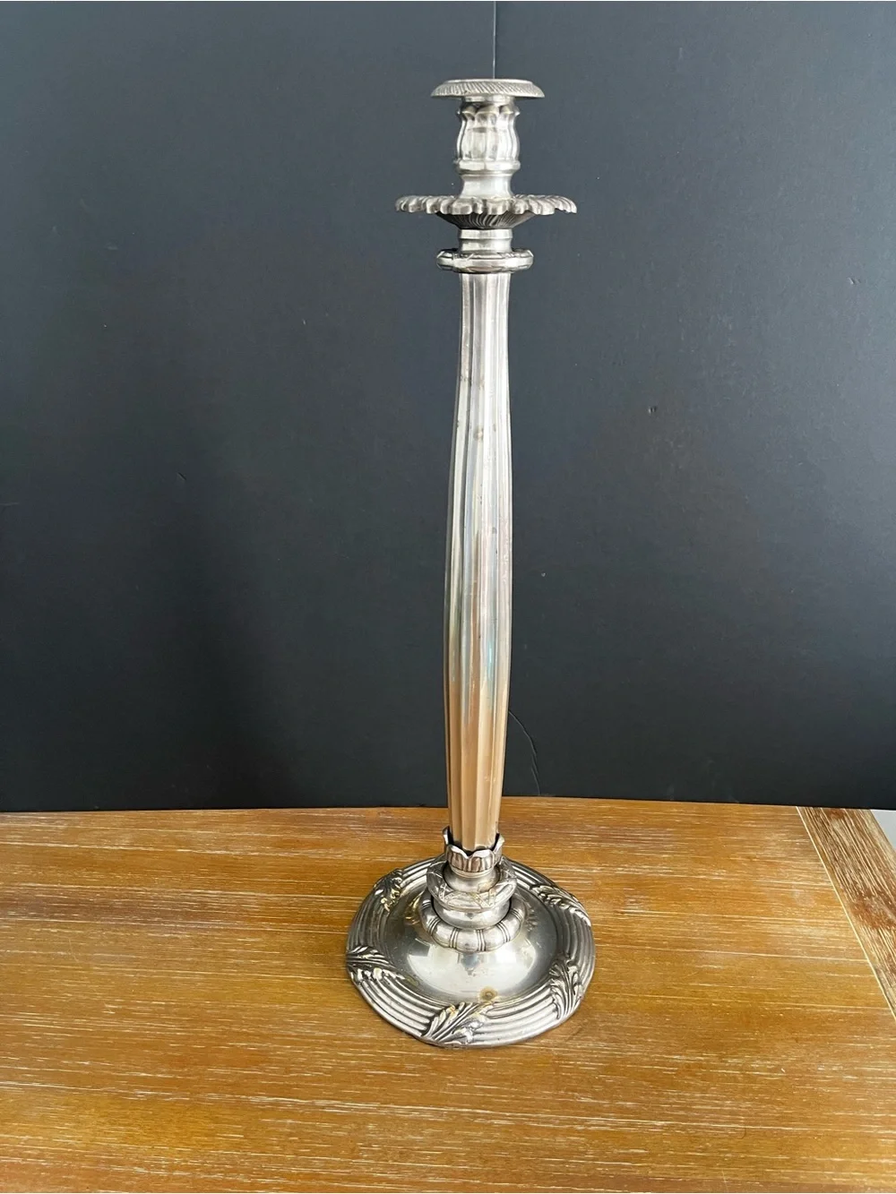 Vintage Bombay Silver Plated Ornate Taper Candle Holder 24